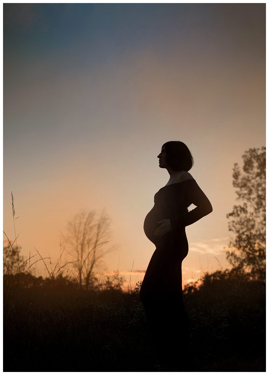 sunset maternity silhouette picture