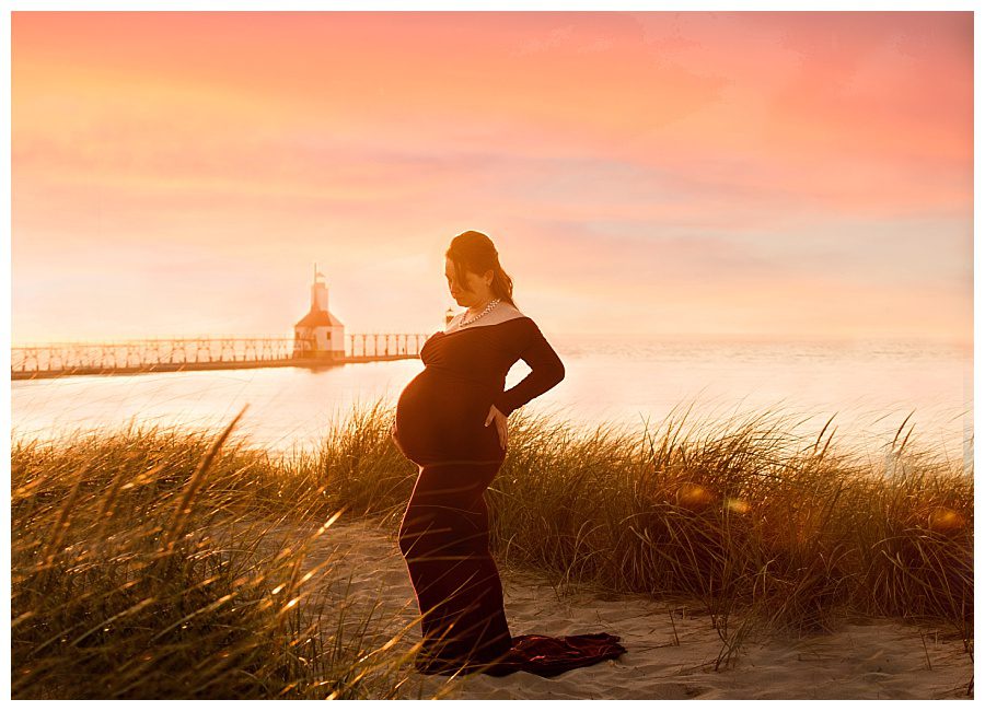 sunset maternity picture tiscornia beach
