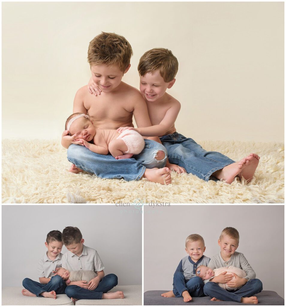 tried and true newborn and sibling pose- criss cross applesauce